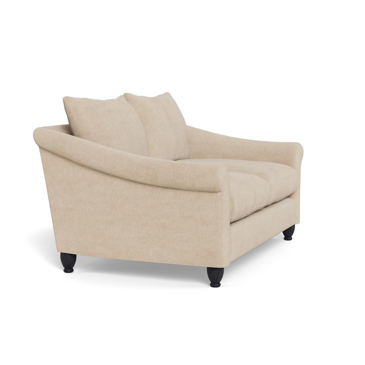Heal's Devon 2 Seater Brushed Cotton Oat Walnut Stain Beech Feet - Heal's UK Furniture – image 2