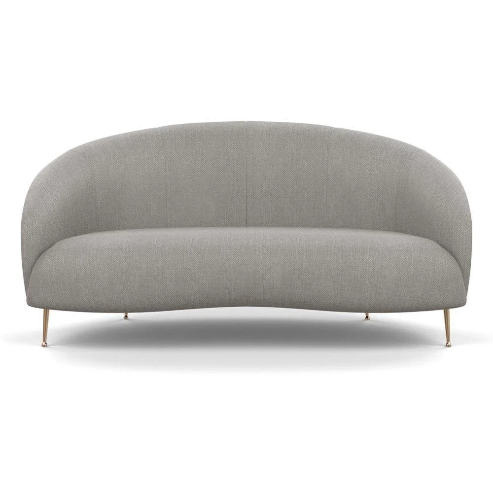 Heal's Bloomsbury 2 Seater Sofa Chunky Boucle Ecru Brass Feet – image 17