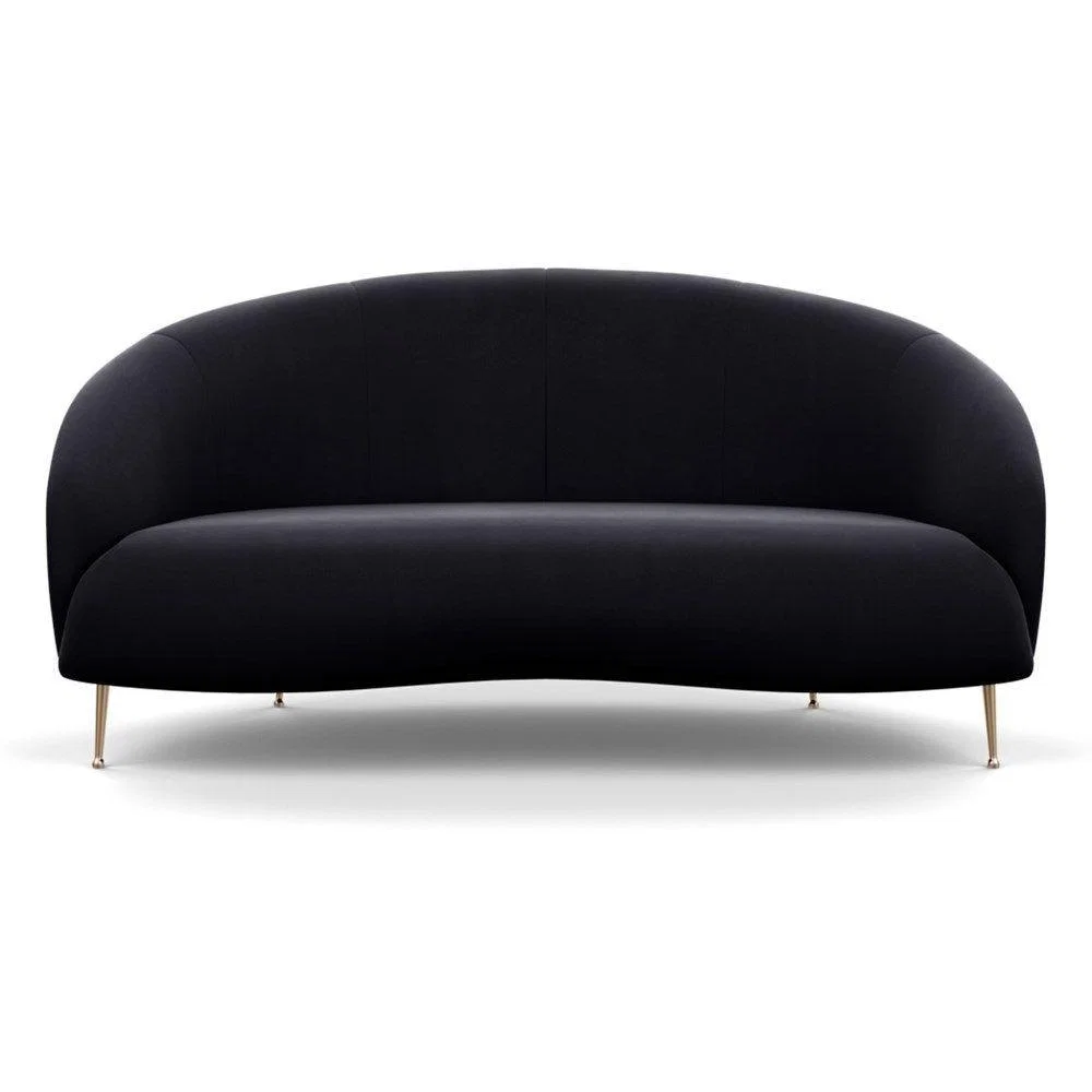 Heal's Bloomsbury 2 Seater Sofa Chunky Boucle Ecru Brass Feet – image 18