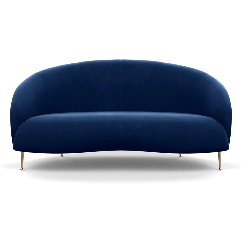 Heal's Bloomsbury 2 Seater Sofa Chunky Boucle Ecru Brass Feet – image 27