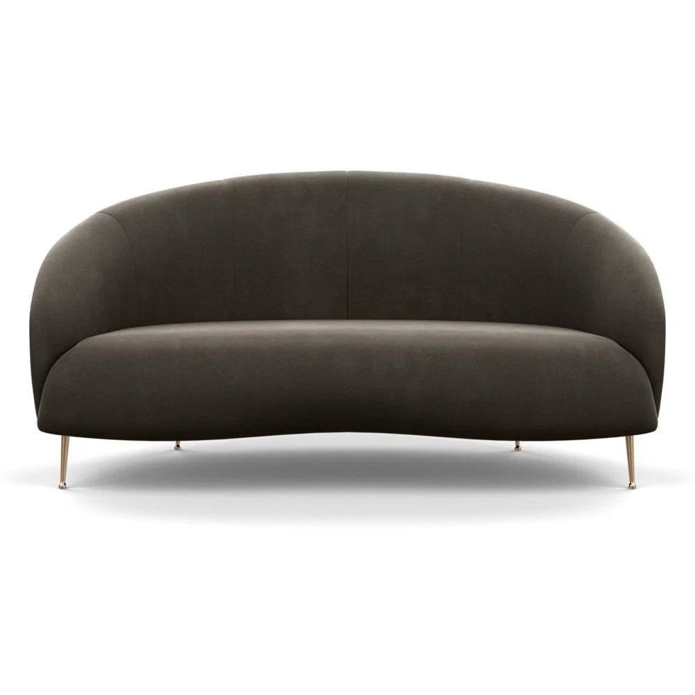 Heal's Bloomsbury 2 Seater Sofa Chunky Boucle Ecru Brass Feet – image 29