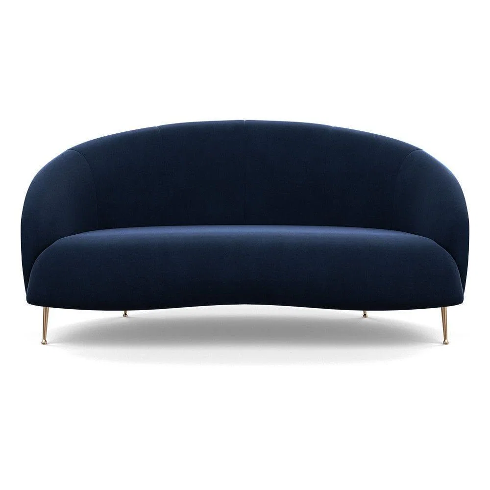 Heal's Bloomsbury 2 Seater Sofa Chunky Boucle Ecru Brass Feet – image 34
