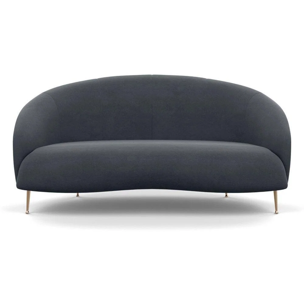 Heal's Bloomsbury 2 Seater Sofa Chunky Boucle Ecru Brass Feet – image 41