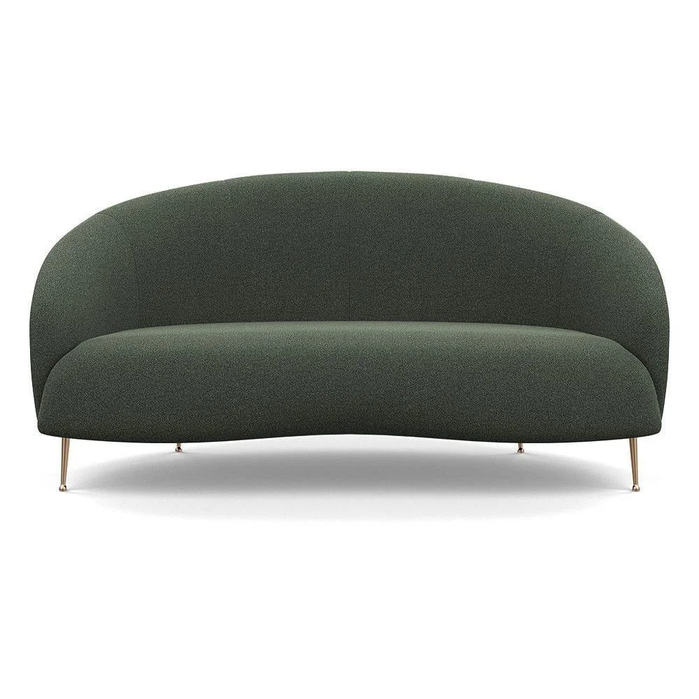 Heal's Bloomsbury 2 Seater Sofa Chunky Boucle Ecru Brass Feet – image 42