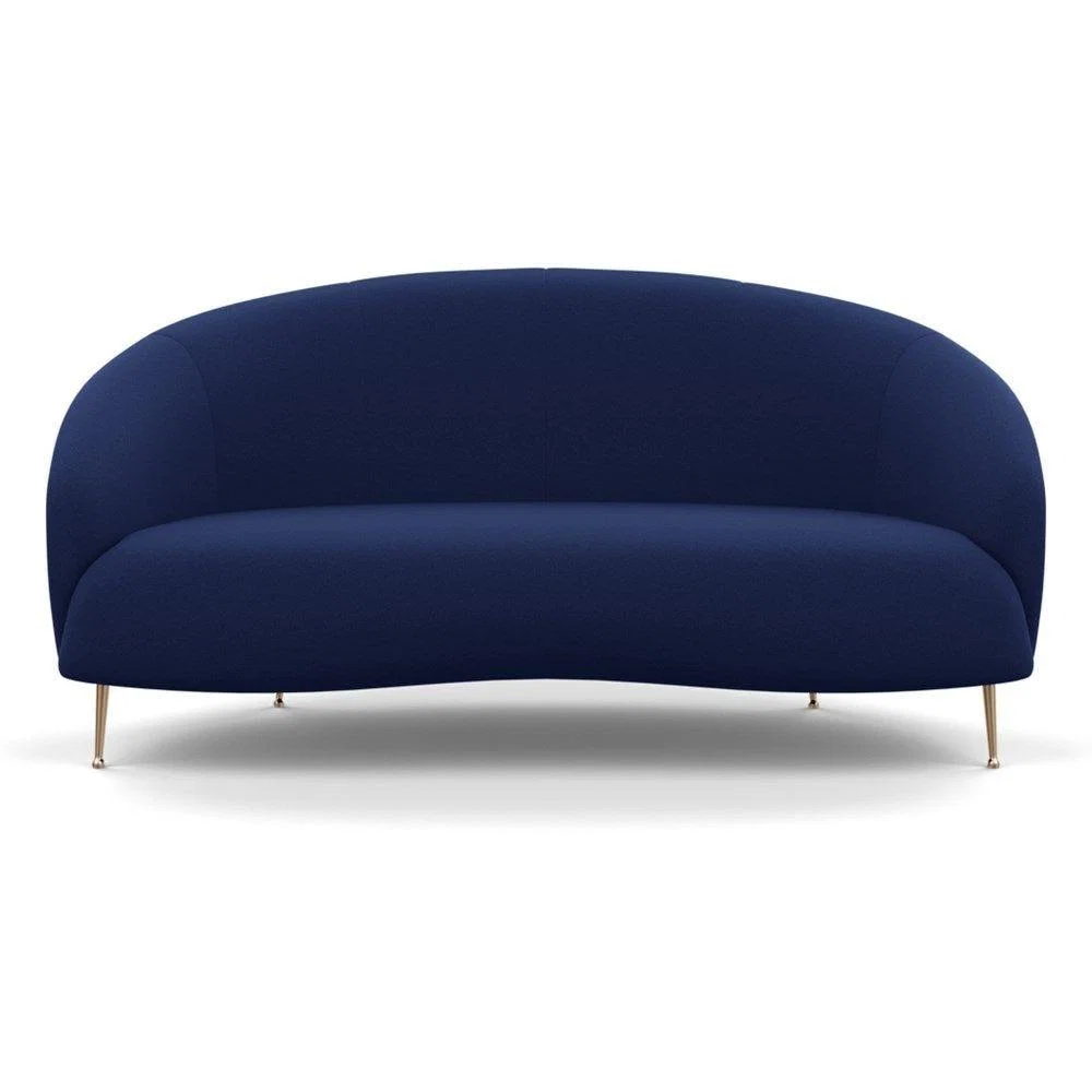 Heal's Bloomsbury 2 Seater Sofa Chunky Boucle Ecru Brass Feet – image 58