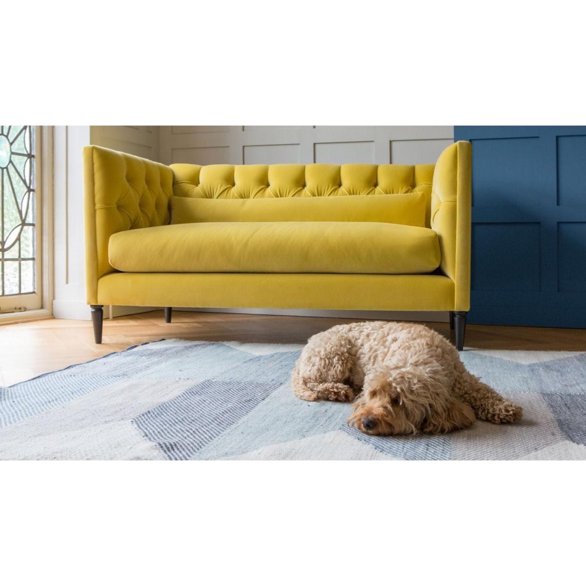 Heal's Balmoral 2 Seater Sofa Capelo Linen-Cotton Rosedale Black Painted Oak Feet – image 5