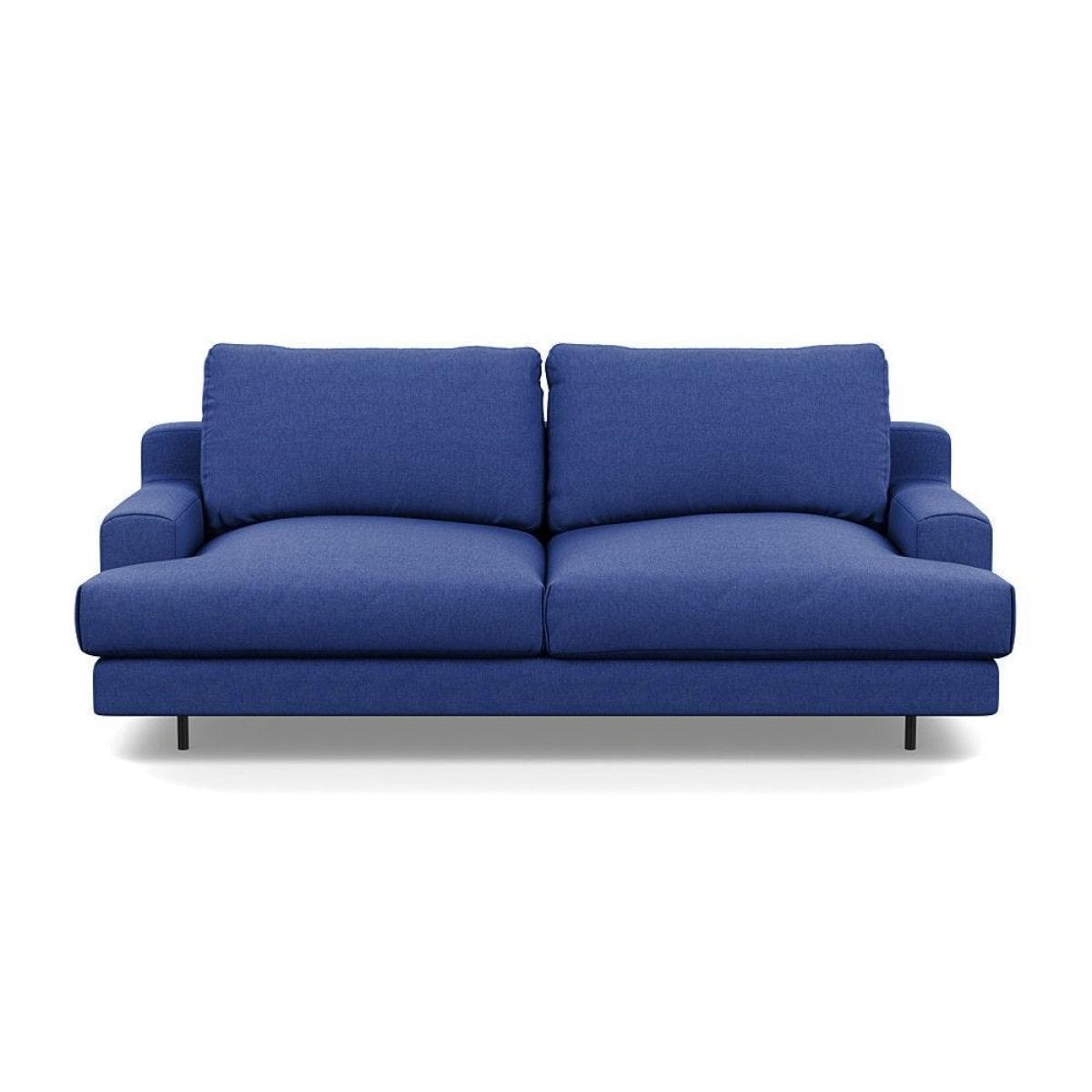 Heal's Orso 2 Seater Sofa Smart Luxe Velvet Airforce Blue Black Feet - Heal's UK Furniture – image 14