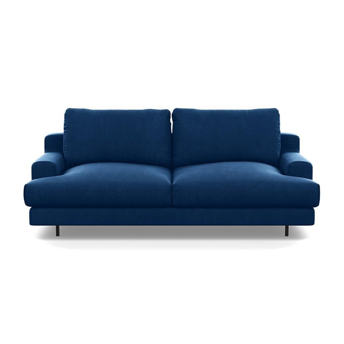 Heal's Orso 2 Seater Sofa Smart Luxe Velvet Airforce Blue Black Feet - Heal's UK Furniture – image 38