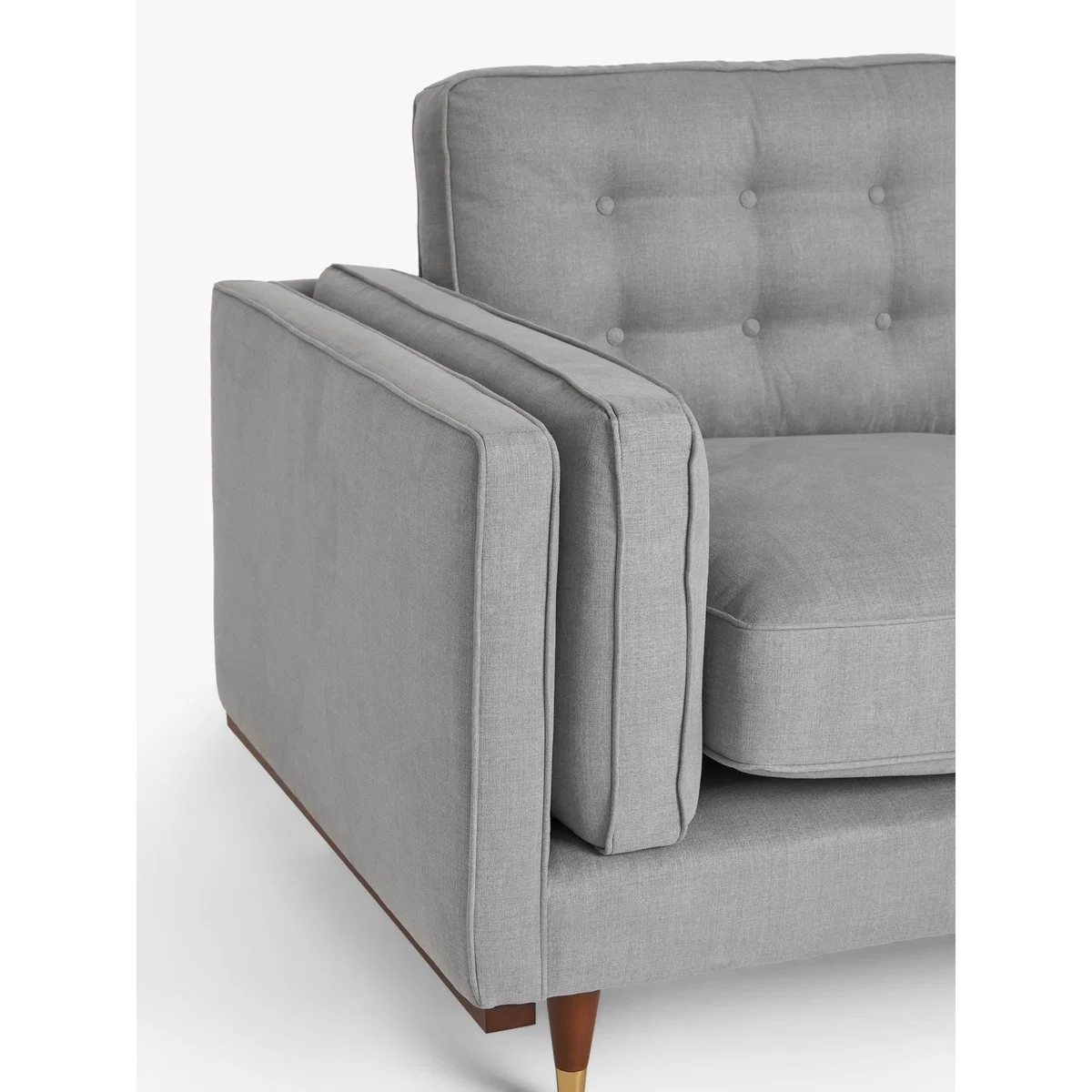 John Lewis + Swoon Lyon Medium 2 Seater Sofa, Dark Leg, Weave Nickle Grey – image 4