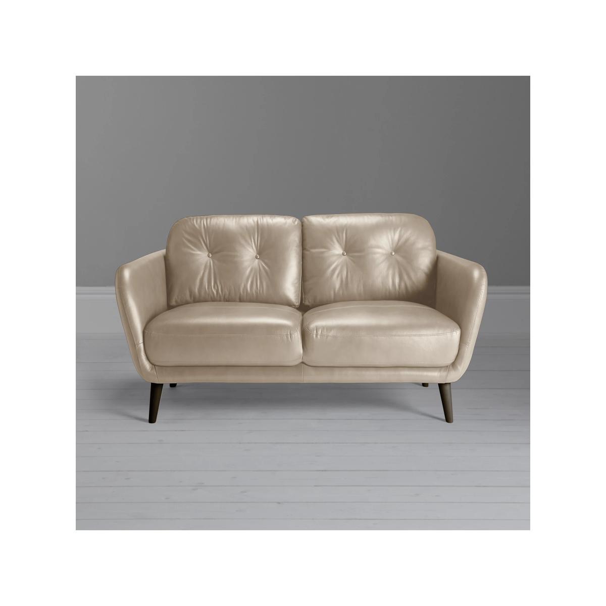 John Lewis Arlo Small 2 Seater Leather Sofa, Dark Leg – image 2