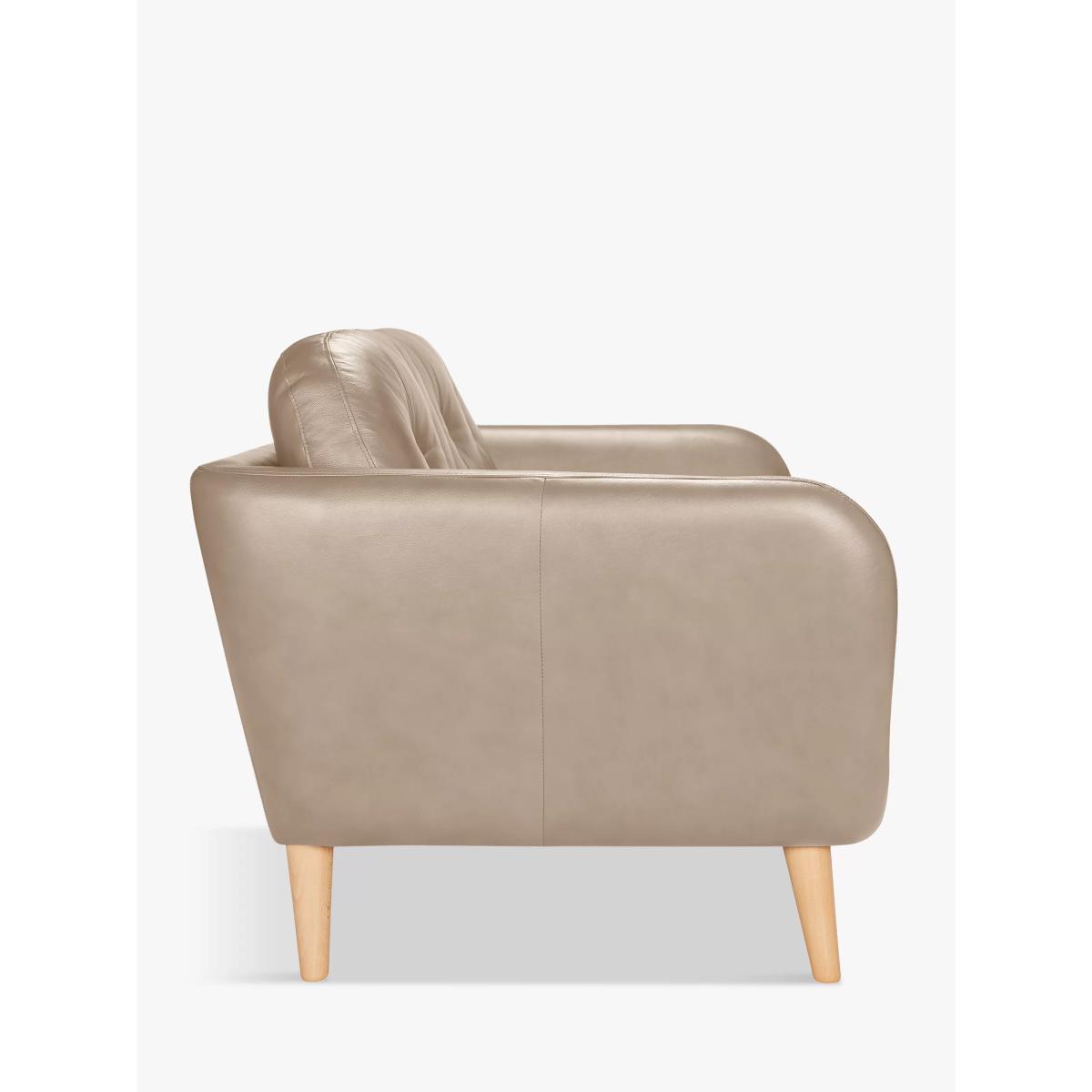 John Lewis Arlo Small 2 Seater Leather Sofa, Dark Leg – image 4