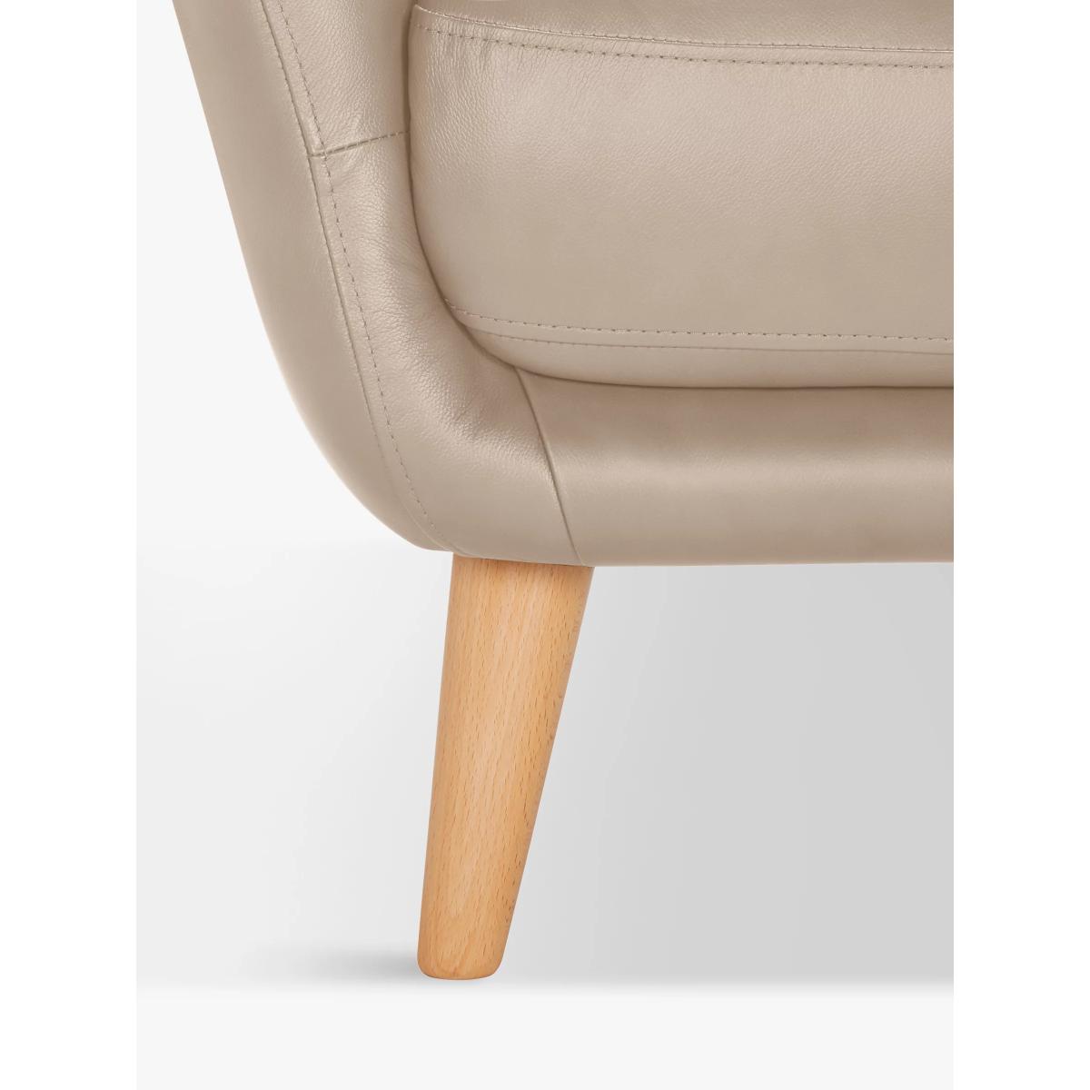 John Lewis Arlo Small 2 Seater Leather Sofa, Dark Leg – image 7