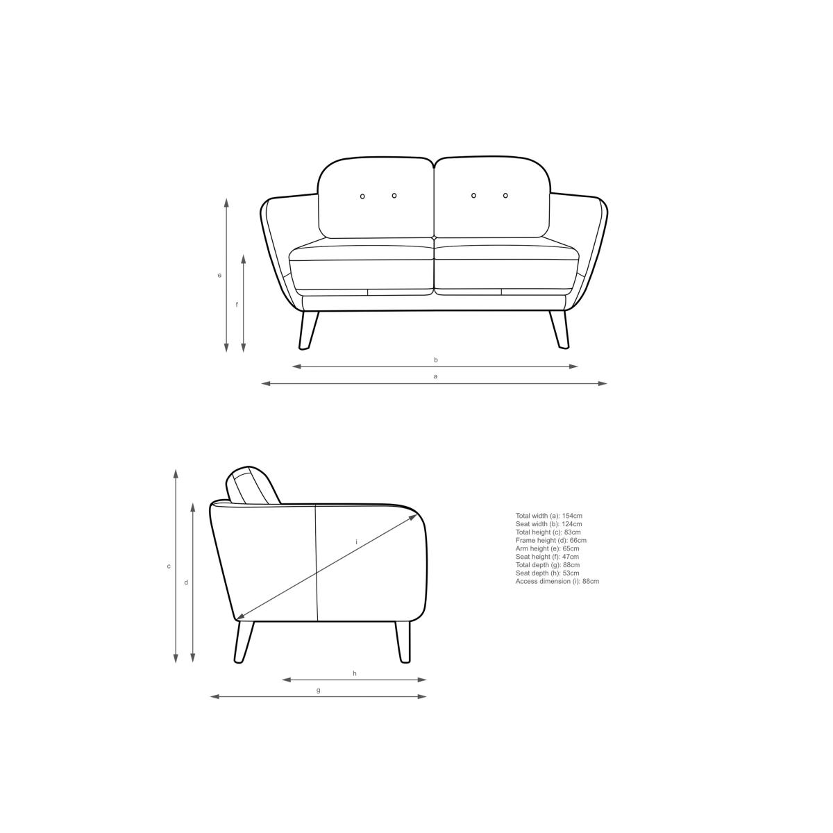 John Lewis Arlo Small 2 Seater Leather Sofa, Dark Leg – image 8