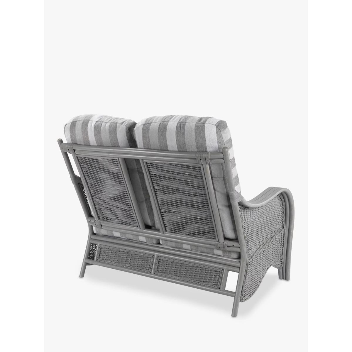 Desser Turin Rattan Striped 2-Seater Sofa, Duke Grey – image 2