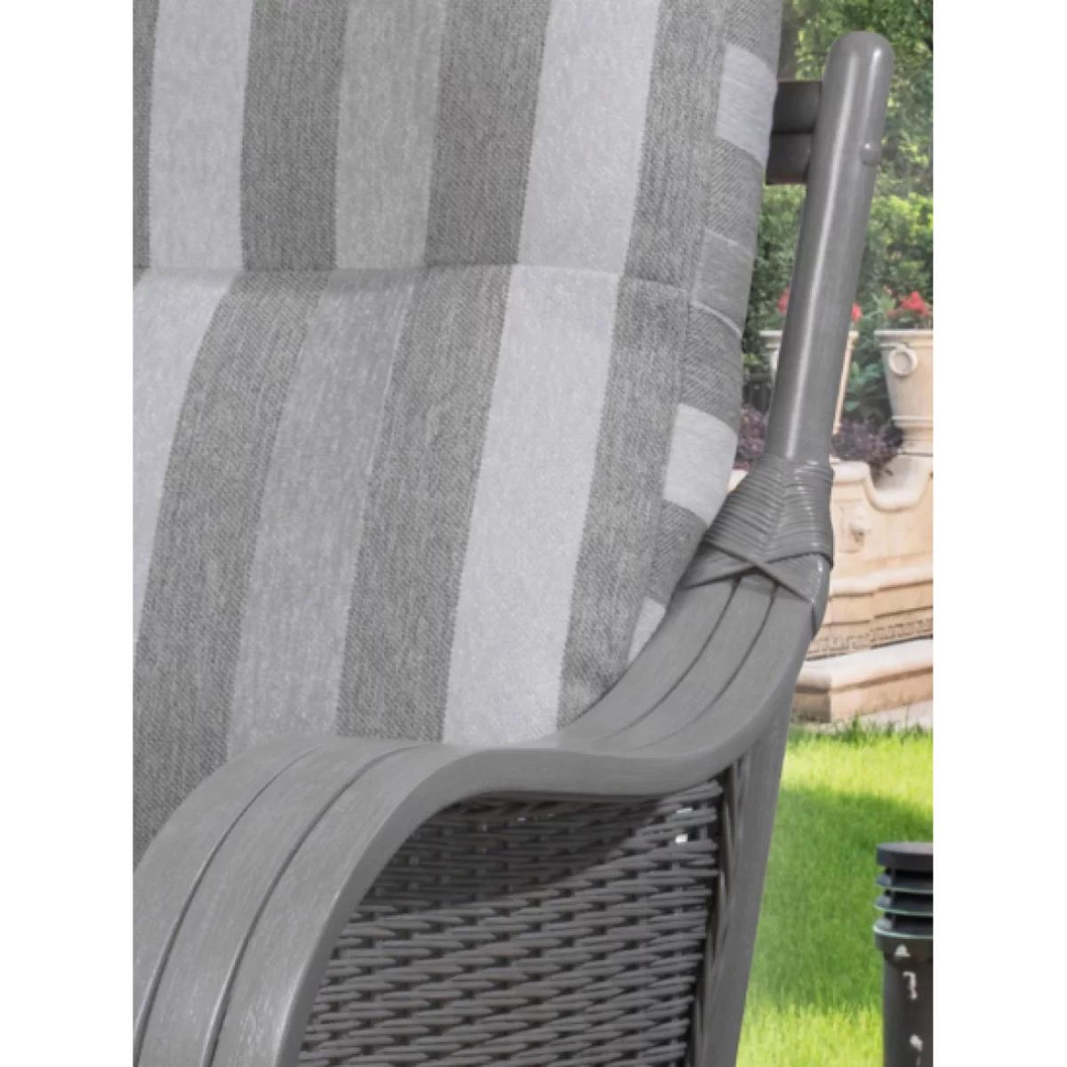 Desser Turin Rattan Striped 2-Seater Sofa, Duke Grey – image 5