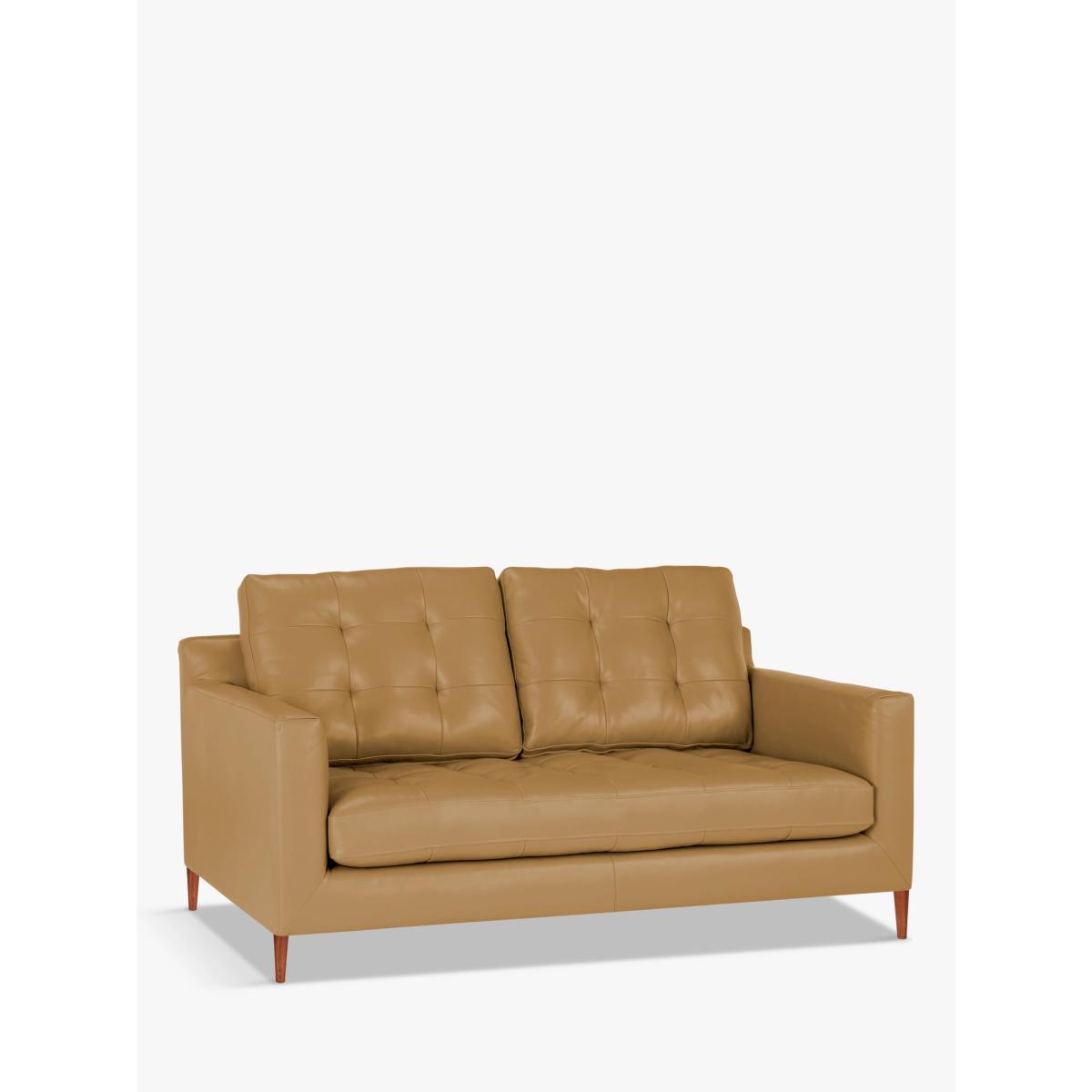John Lewis Draper Medium 2 Seater Leather Sofa, Dark Leg – image 2