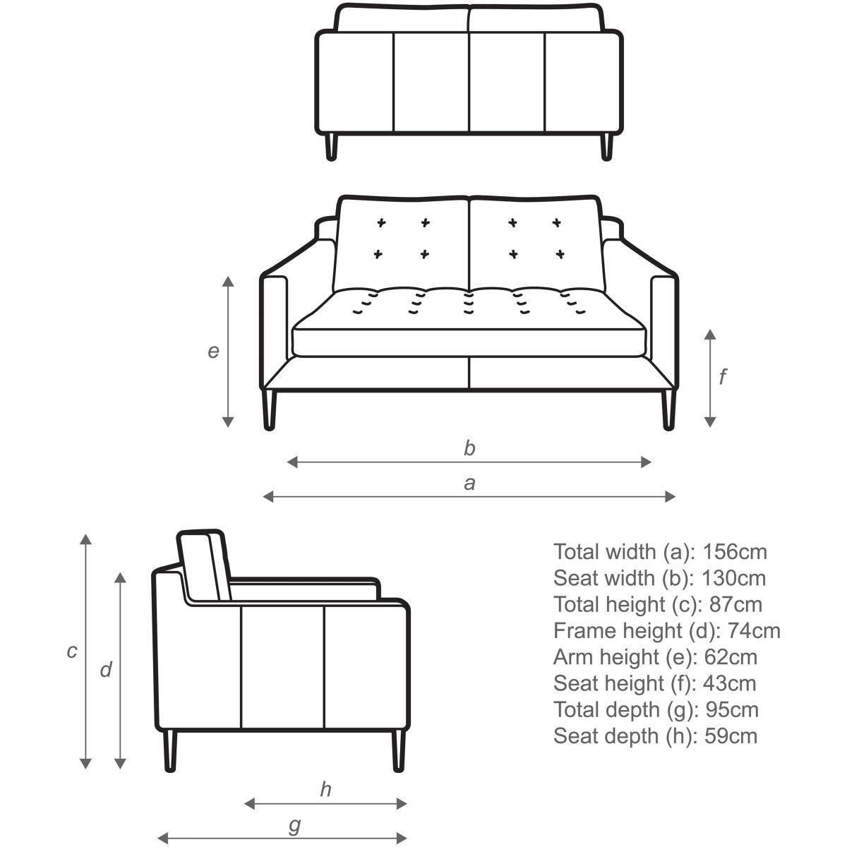 John Lewis Draper Medium 2 Seater Leather Sofa, Dark Leg – image 8
