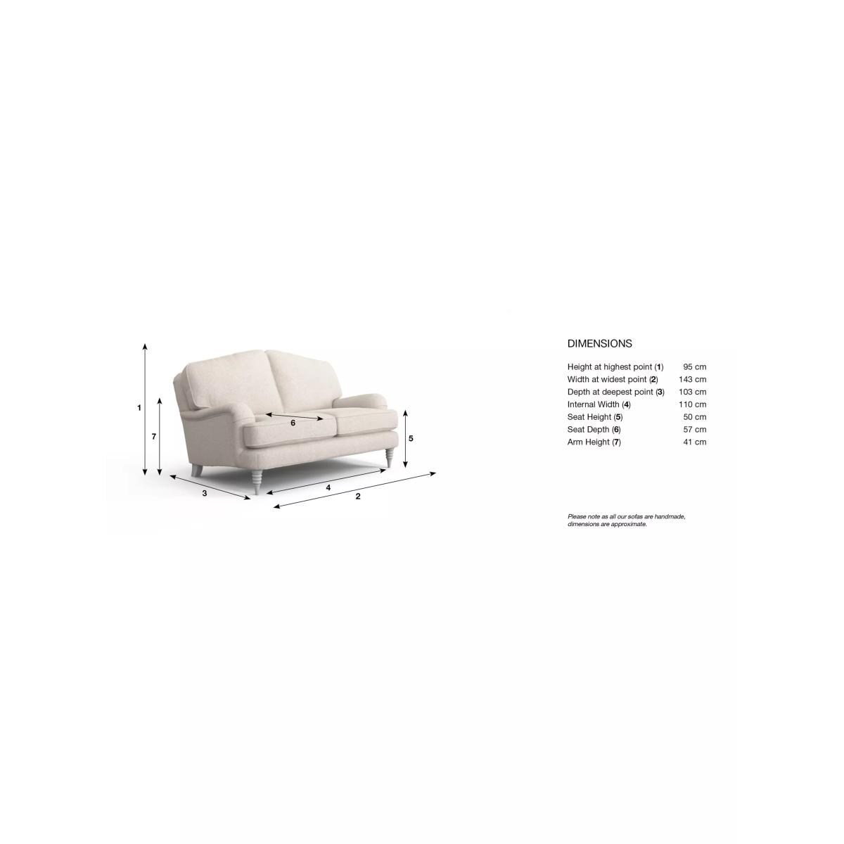 Laura Ashley Lyden Small 2 Seater Sofa, Teak Leg – image 2