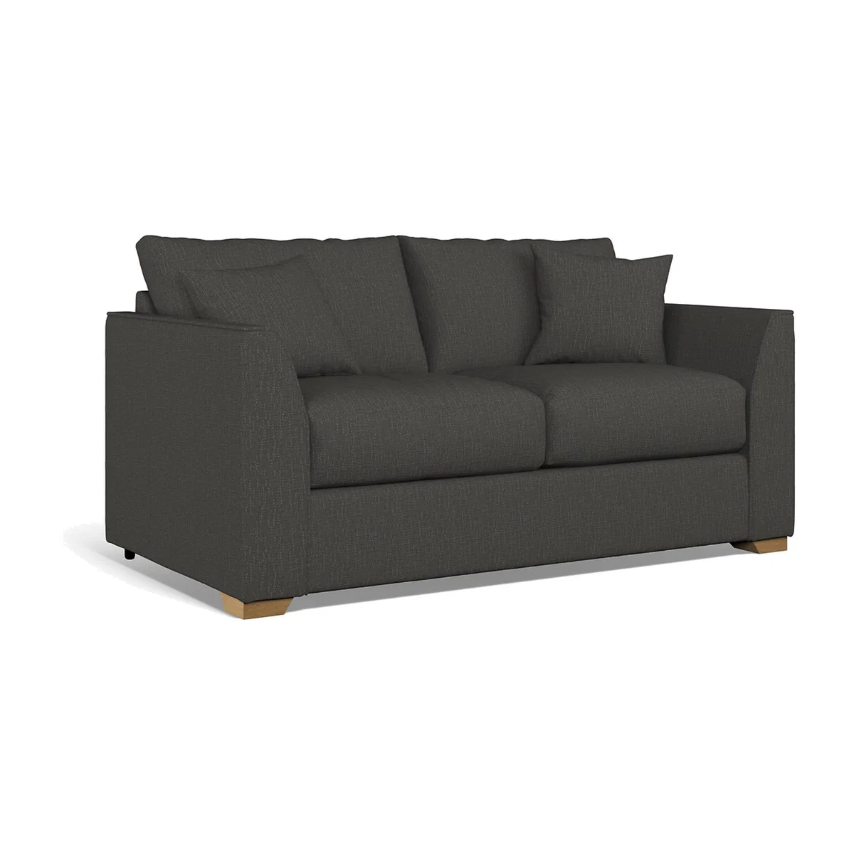 Maya Textured Woven 2 Seater Sofa With Mid Oak Wood Legs – image 1
