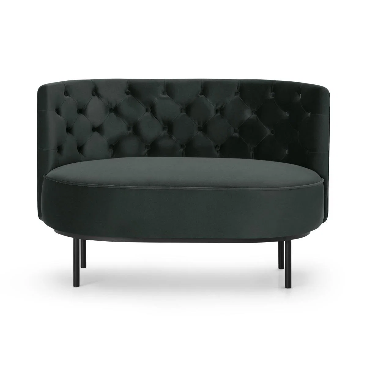 Ethel Loveseat, Dark Anthracite Velvet – image 2