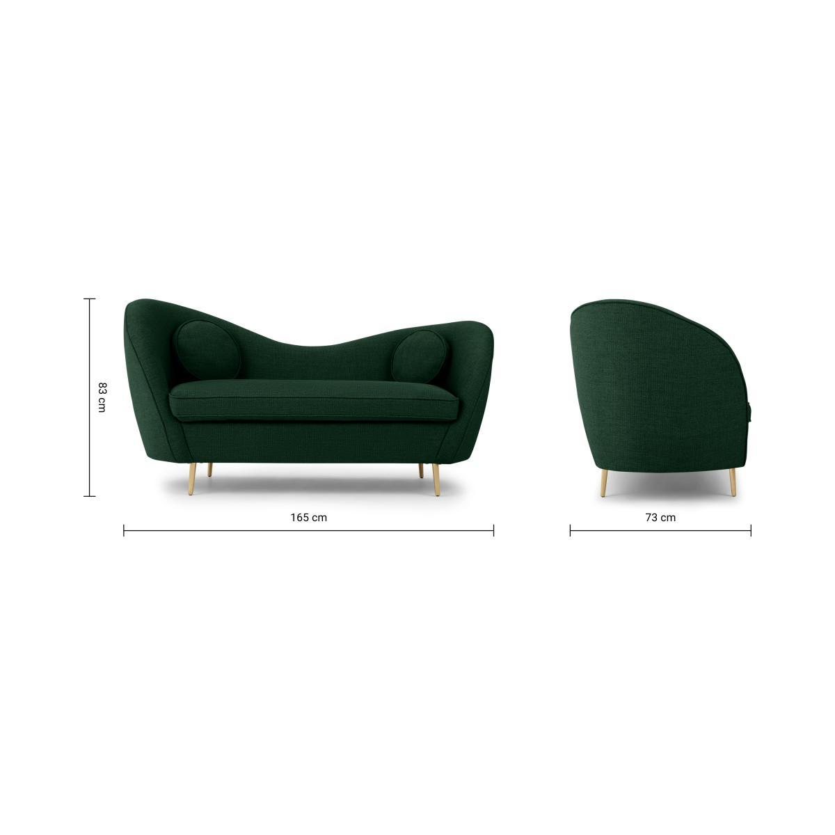 Kooper 2 Seater Sofa, Forest Green Weave – image 9