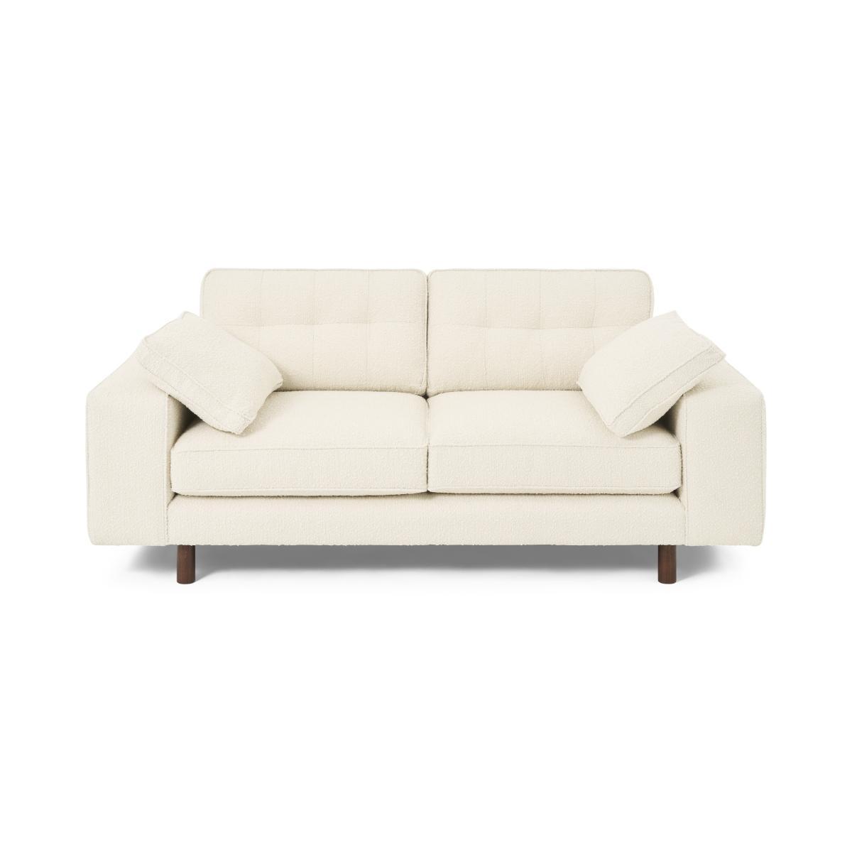 Content by Terence Conran Tobias 2 Seater Sofa, Ivory White Boucle with Dark Wood Leg – image 2