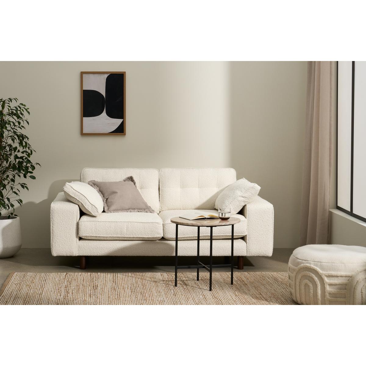 Content by Terence Conran Tobias 2 Seater Sofa, Ivory White Boucle with Dark Wood Leg – image 4