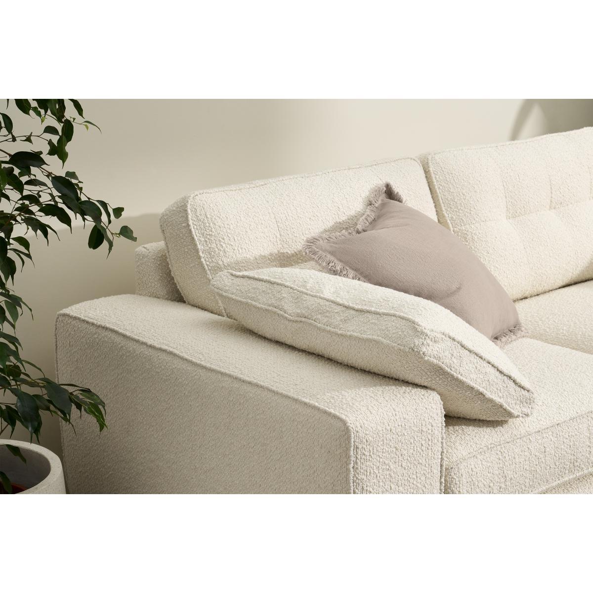 Content by Terence Conran Tobias 2 Seater Sofa, Ivory White Boucle with Dark Wood Leg – image 5