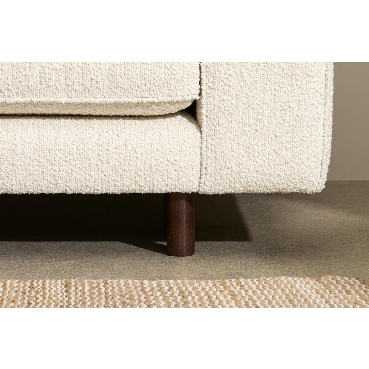 Content by Terence Conran Tobias 2 Seater Sofa, Ivory White Boucle with Dark Wood Leg – image 6