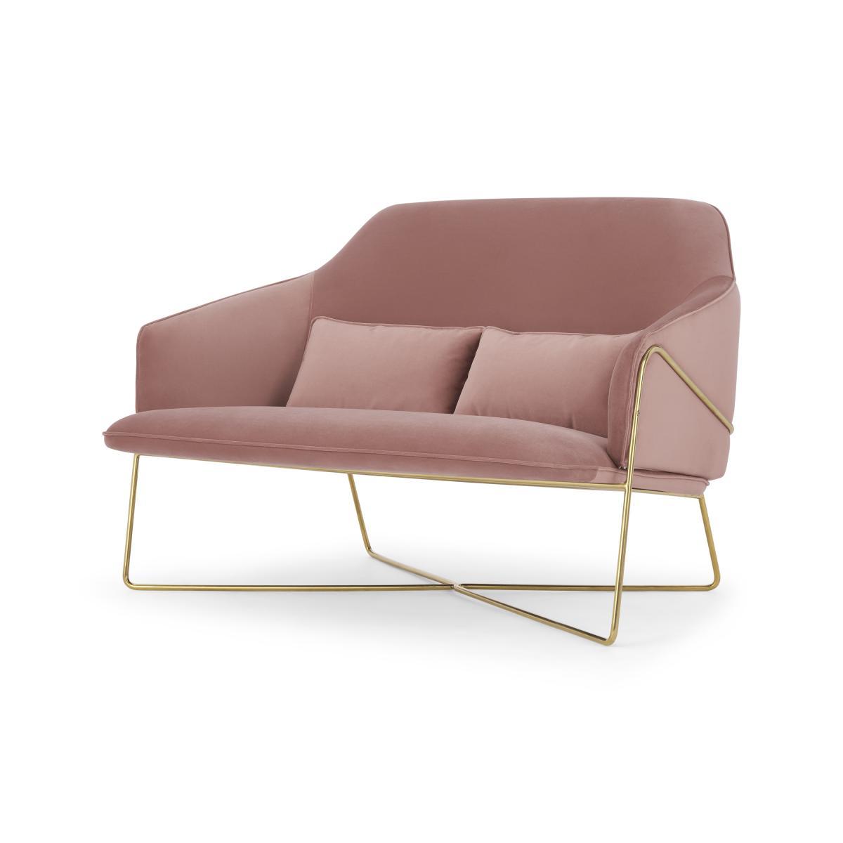 Stanley 2 Seater Sofa, Soft Pink Recycled Velvet – image 3