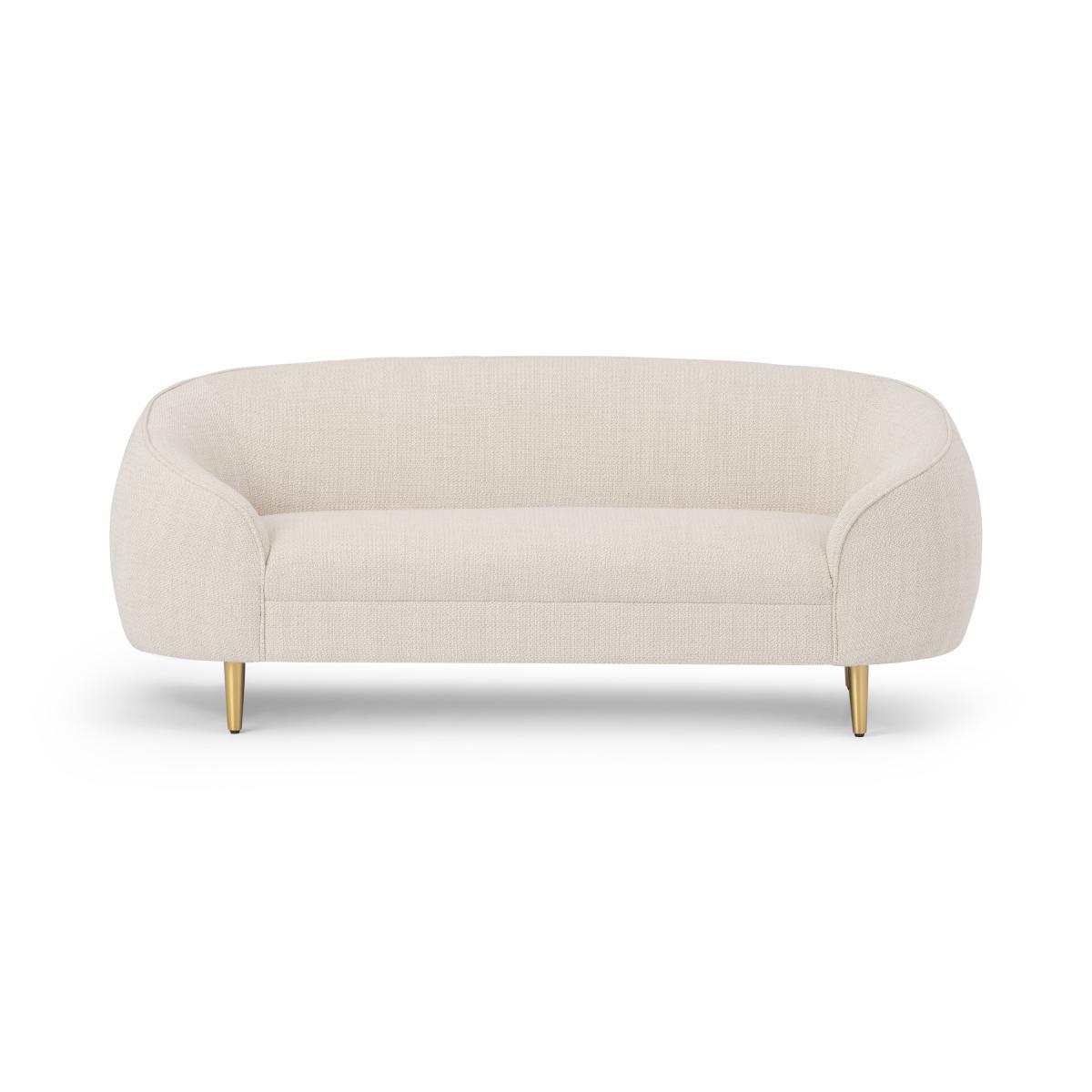 Trudy 2 Seater Sofa, Oatmeal Loop Textured Fabric – image 2