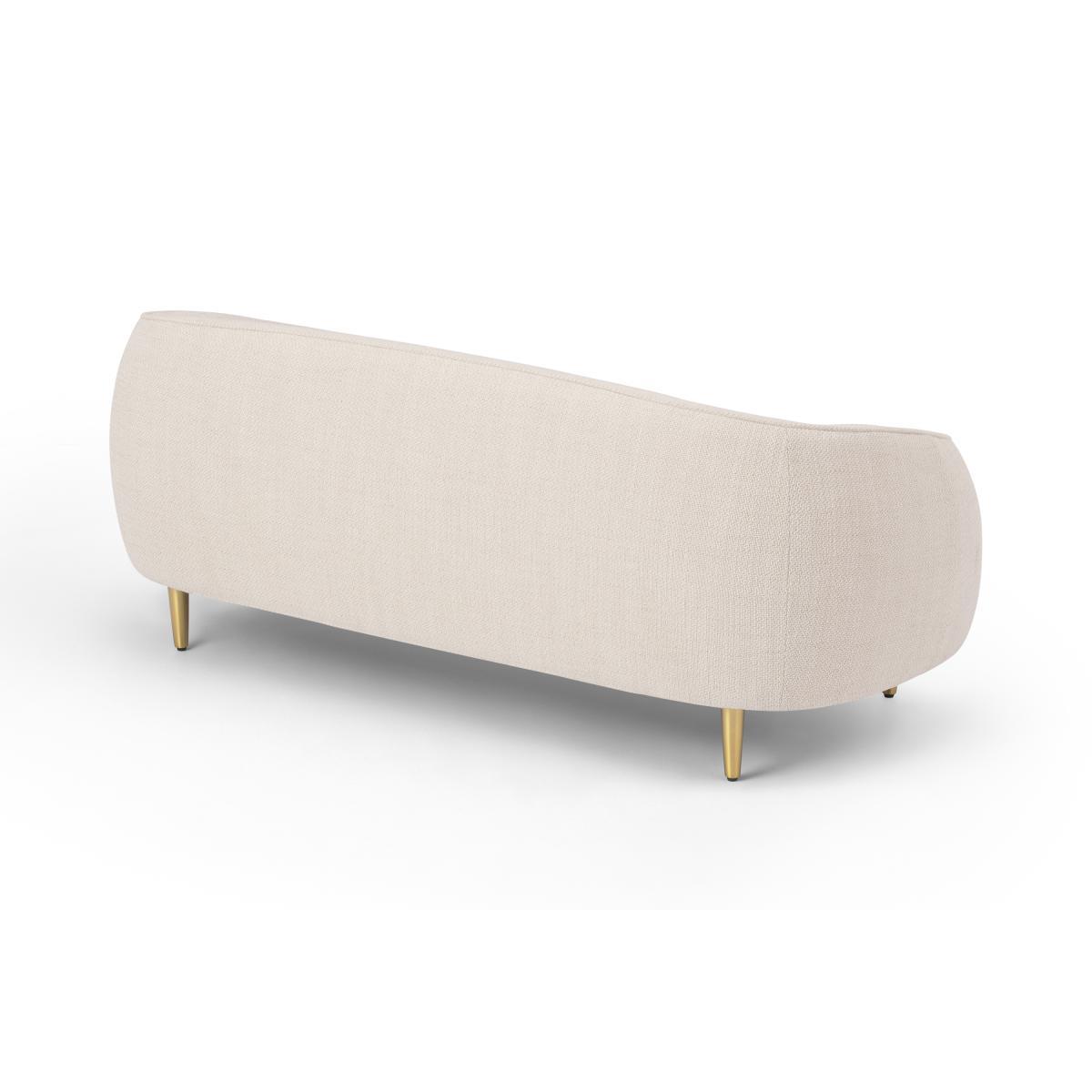Trudy 2 Seater Sofa, Oatmeal Loop Textured Fabric – image 6