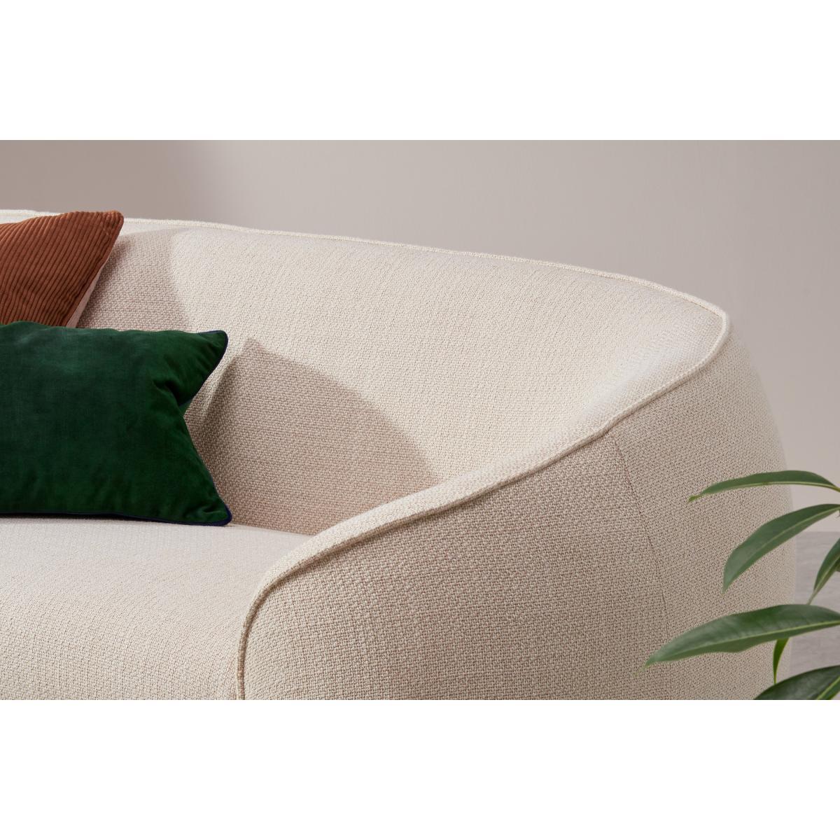 Trudy 2 Seater Sofa, Oatmeal Loop Textured Fabric – image 7