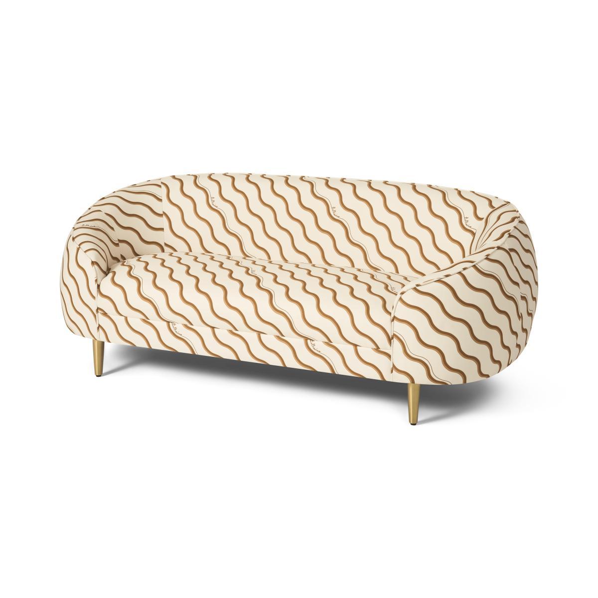 Poodle & Blonde Trudy 2 Seater Sofa, Bellisima Tope Printed Fabric – image 3