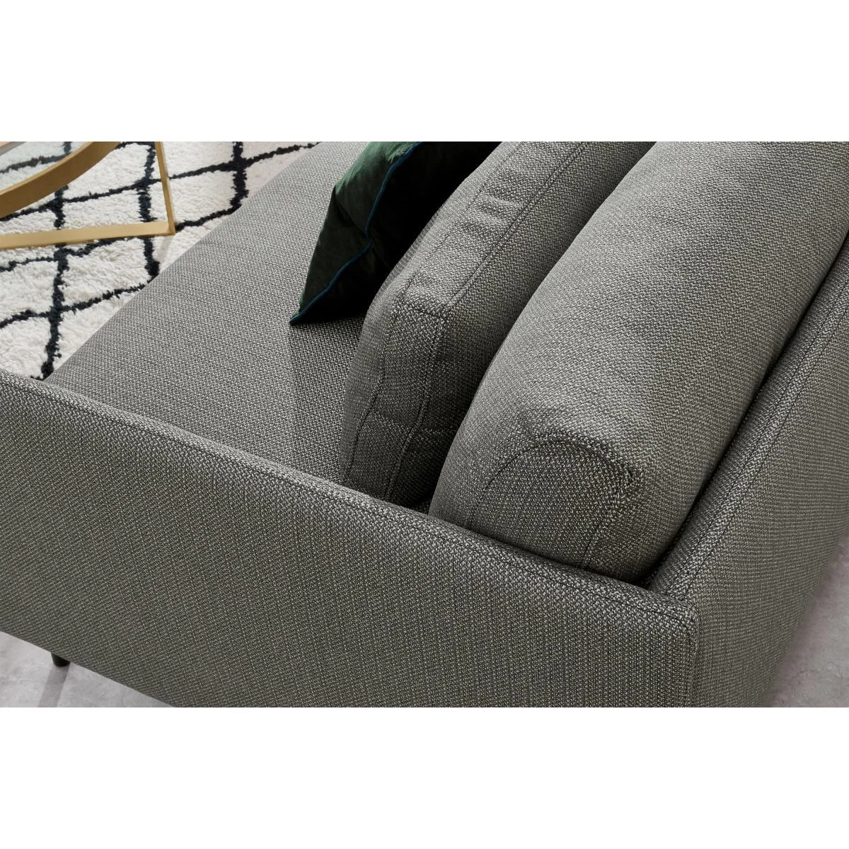 Zarina Large 2 Seater Sofa, Mole Grey Weave – image 6