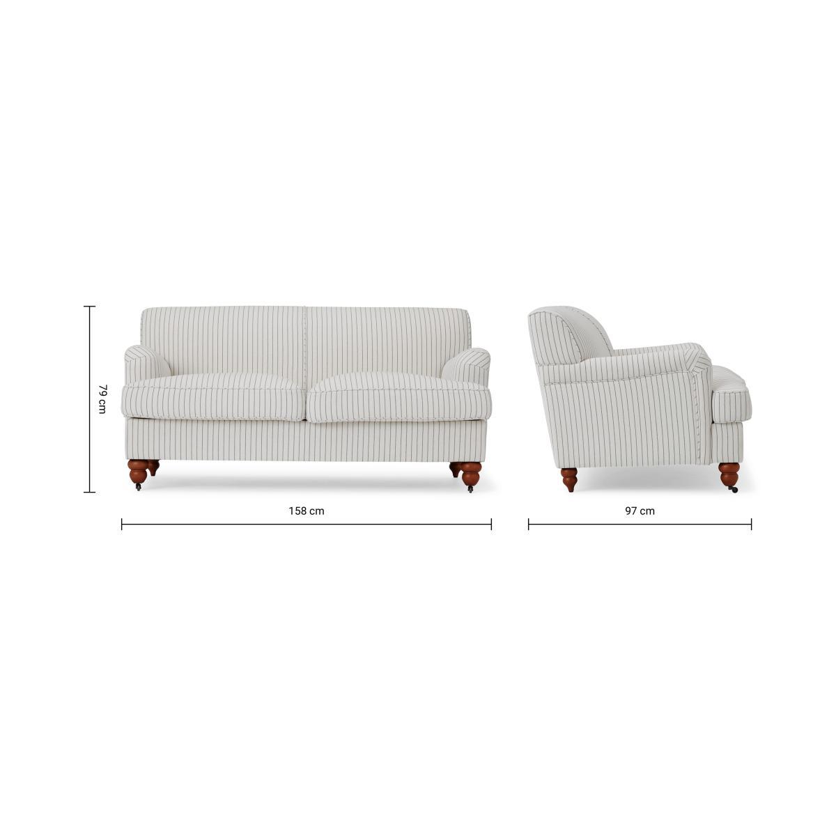 Orson 2 Seater Sofa, Off-White Striped Recycled Safi – image 8