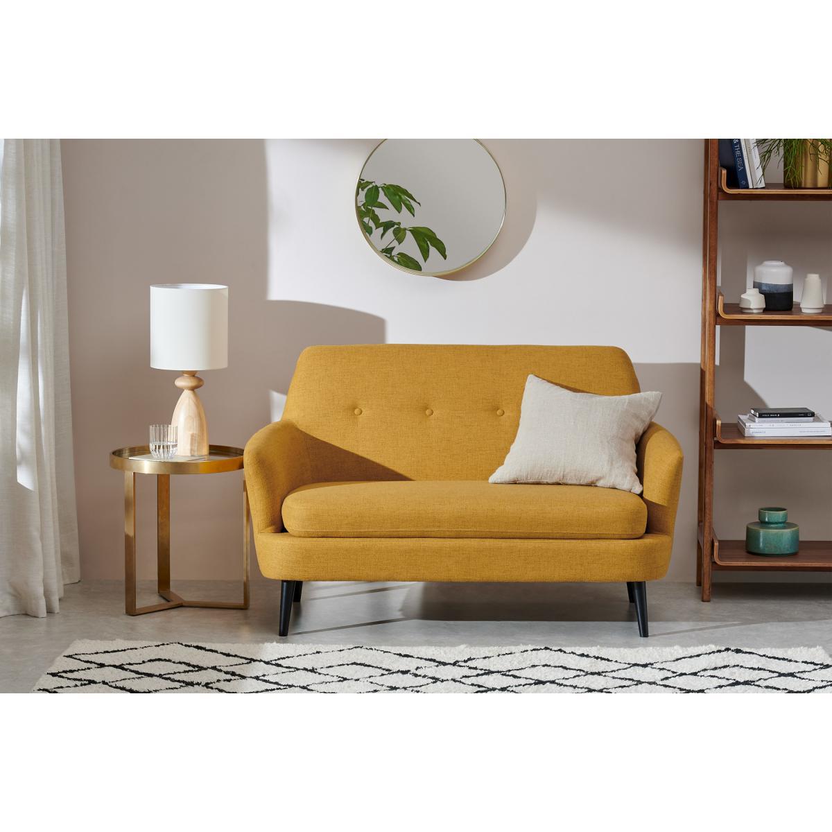 Verne 2 Seater Sofa, Mustard Weave – image 4