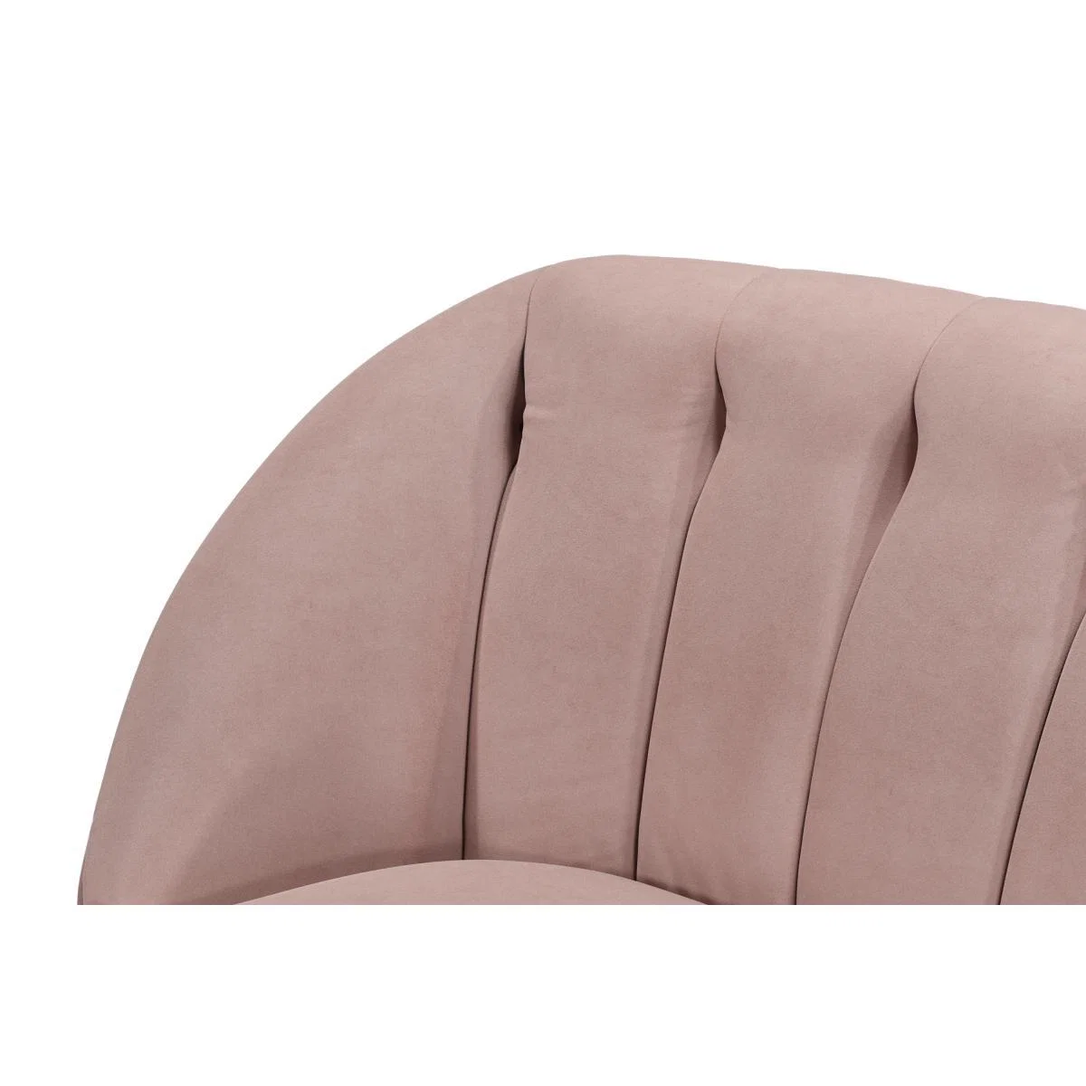 Margot 2 Seater Sofa, Pink Cotton Velvet, Dark Wood Copper Leg – image 7