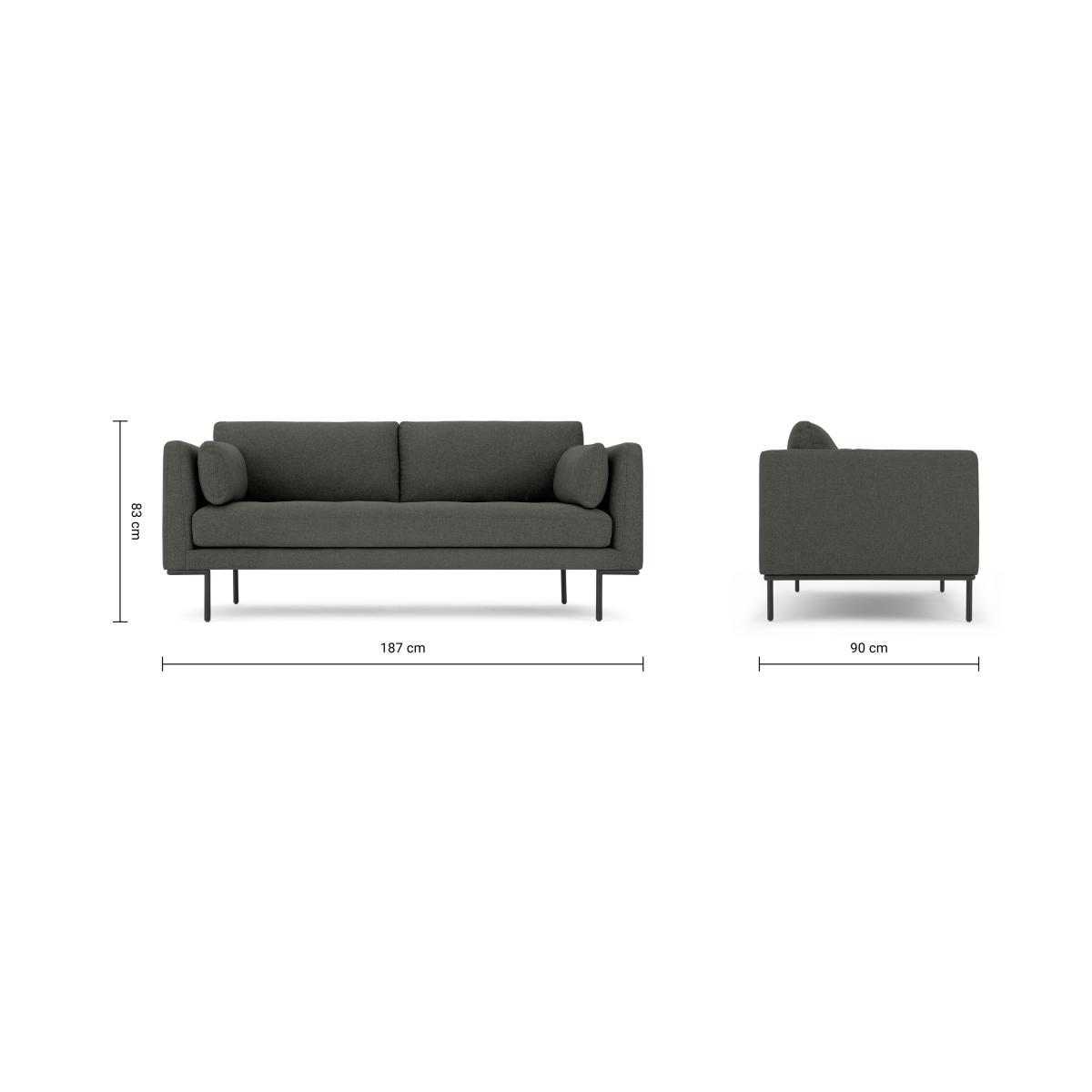 Harlow Large 2 Seater Sofa, Hudson Grey – image 9