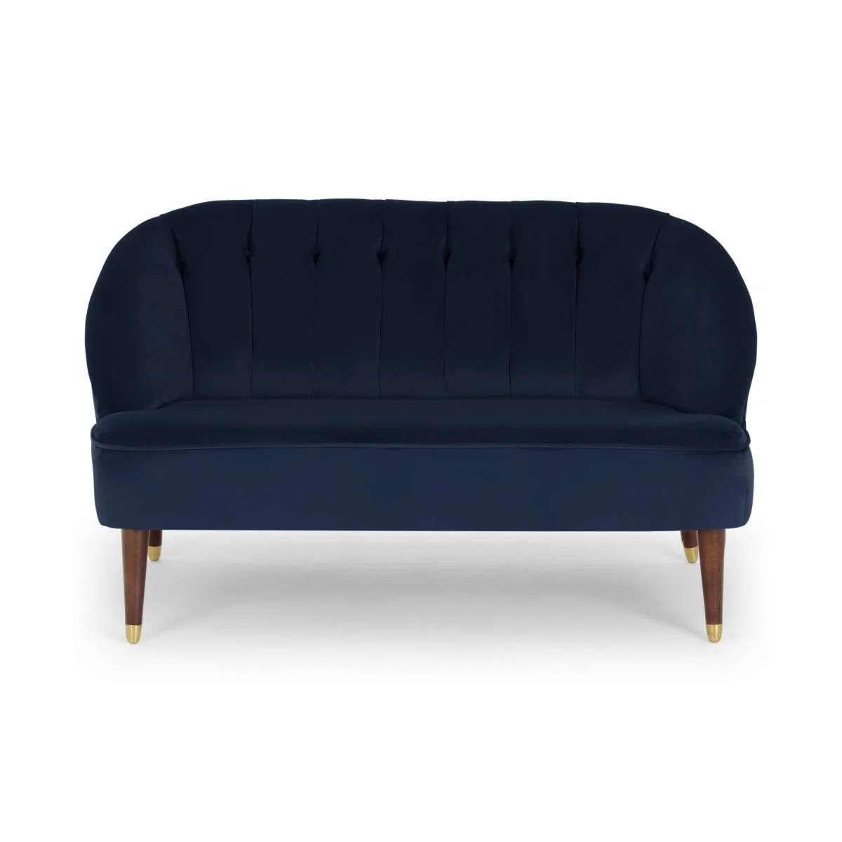 Margot 2 Seat sofa, Navy Blue Recycled Velvet – image 2