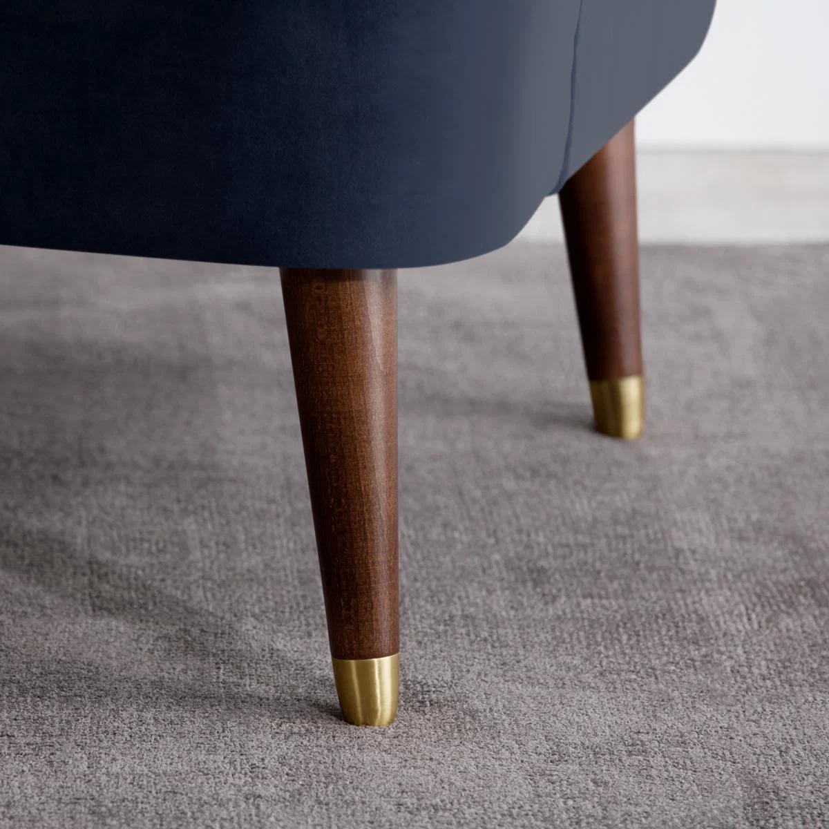 Margot 2 Seat sofa, Navy Blue Recycled Velvet – image 11