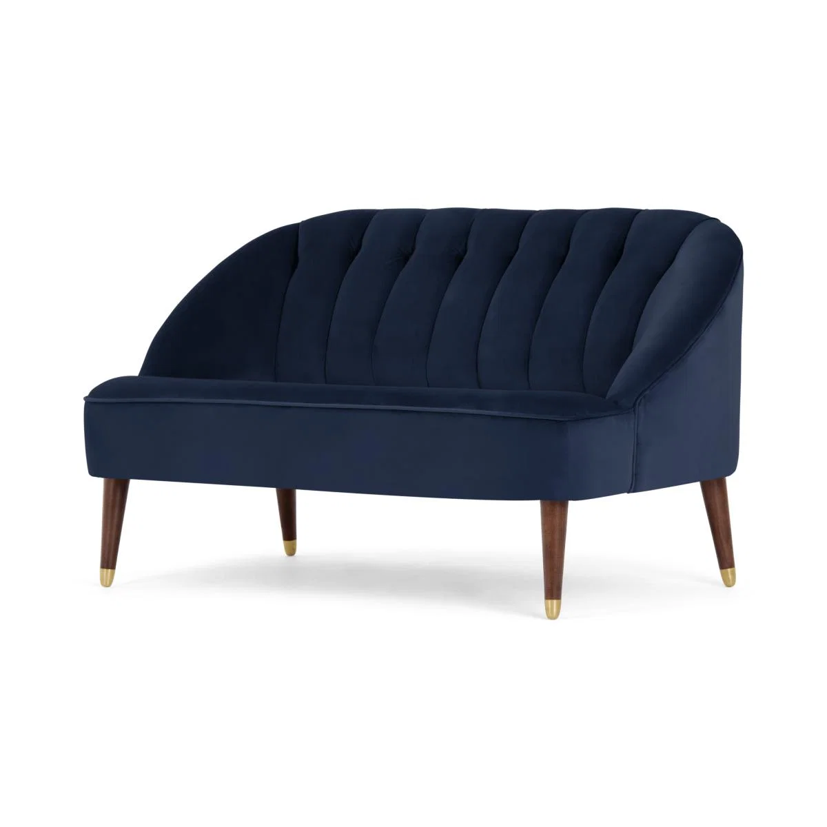 Margot 2 Seat sofa, Navy Blue Recycled Velvet – image 3