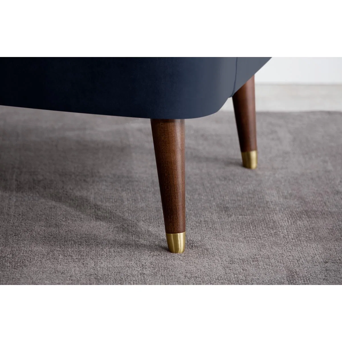 Margot 2 Seat sofa, Navy Blue Recycled Velvet – image 5