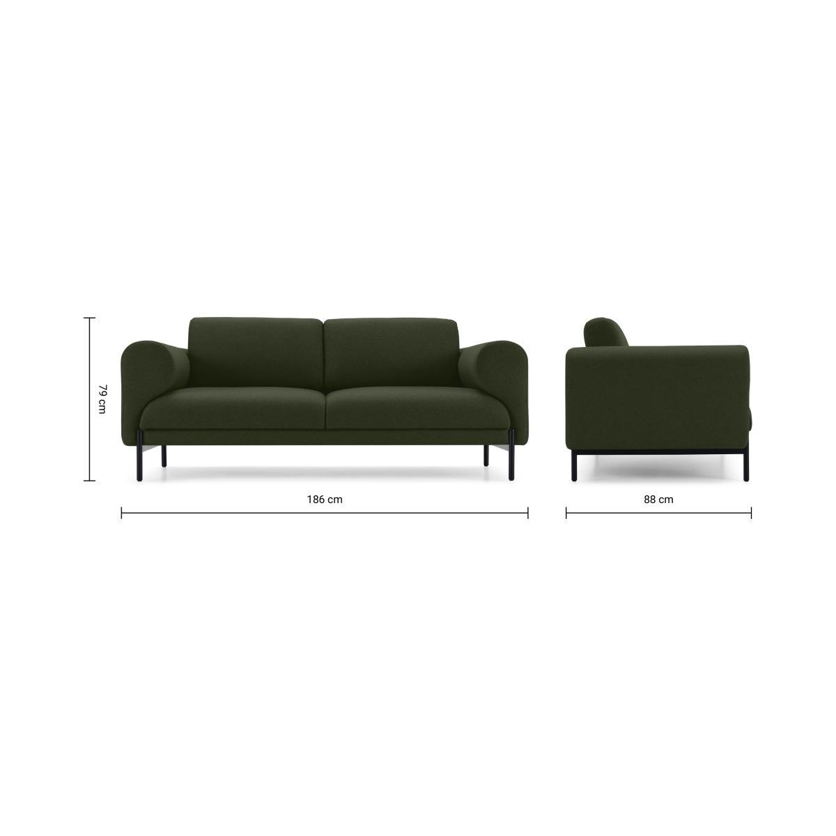 Orsel 2 Seater Sofa, Army Green – image 9