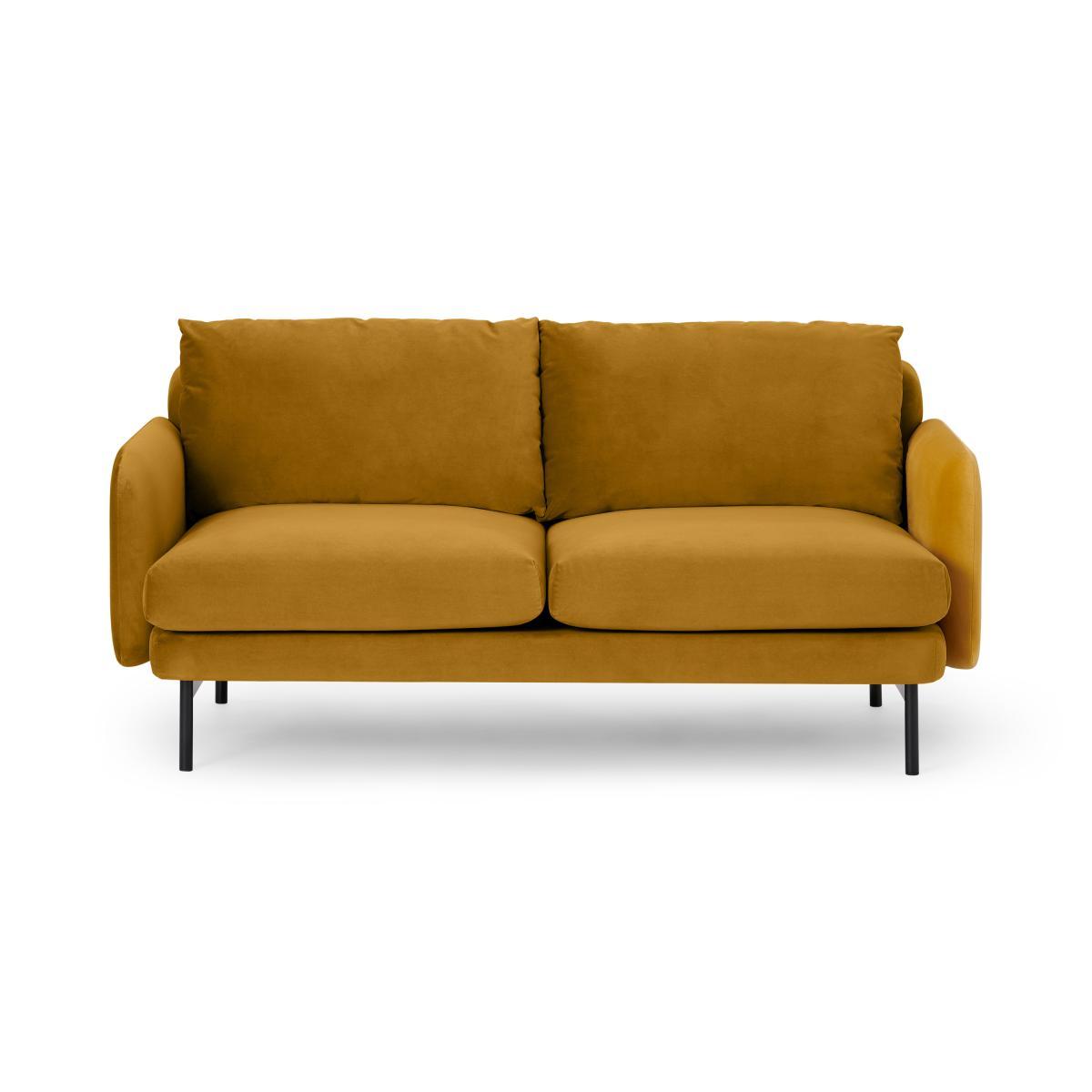 Miro Large 2 Seater Sofa, Vintage Ochre Velvet – image 2