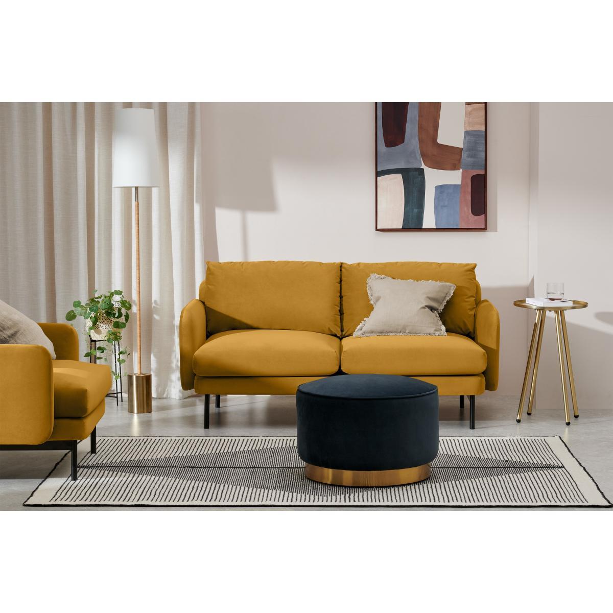 Miro Large 2 Seater Sofa, Vintage Ochre Velvet – image 4