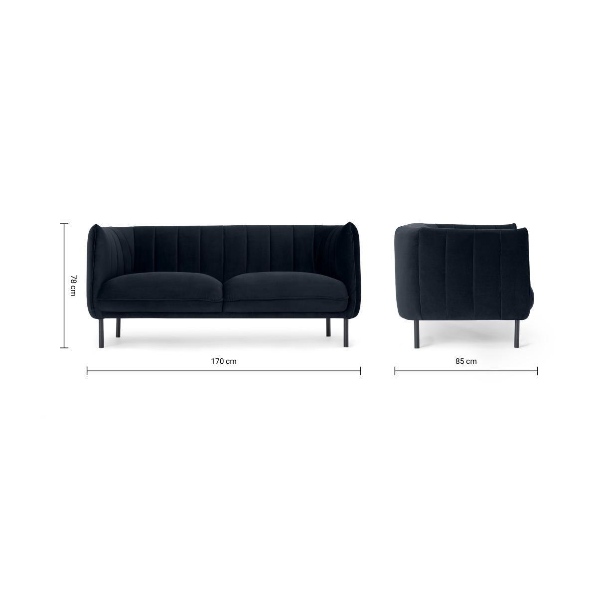 Selene 2 Seater Sofa, Moonlight Blue Velvet – image 9