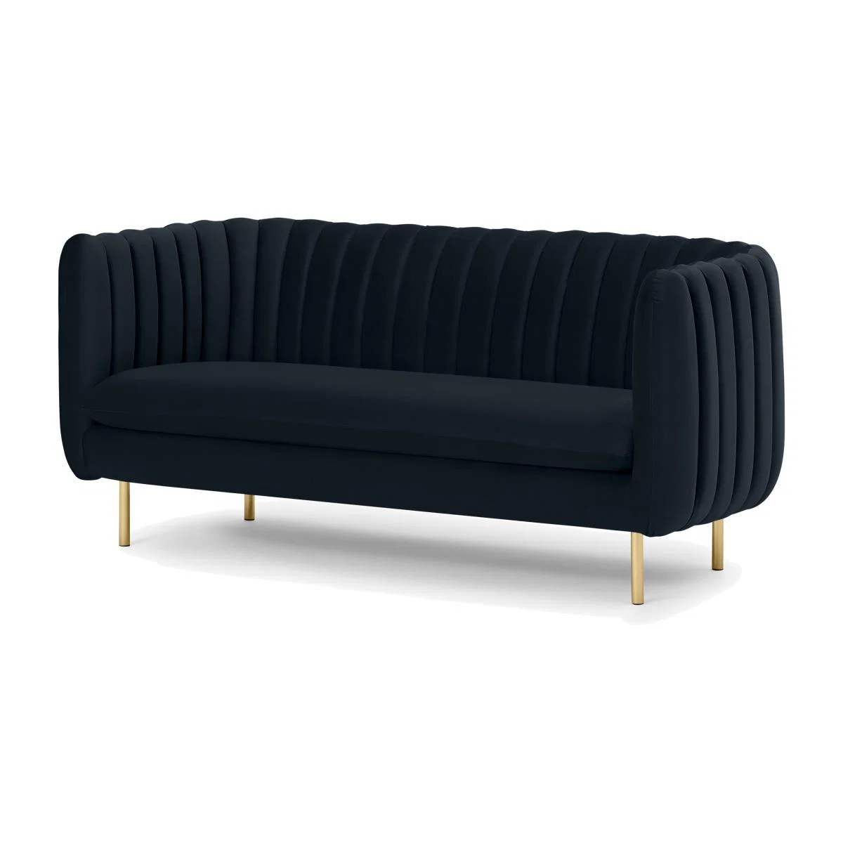 Helma 2 Seater Sofa, Moonlight Blue Velvet – image 1