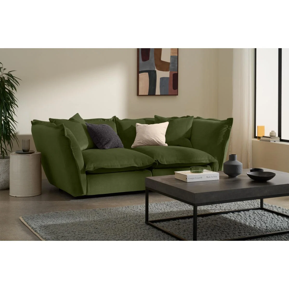 Fernsby 2 Seater Sofa, Moss Recycled Velvet – image 4