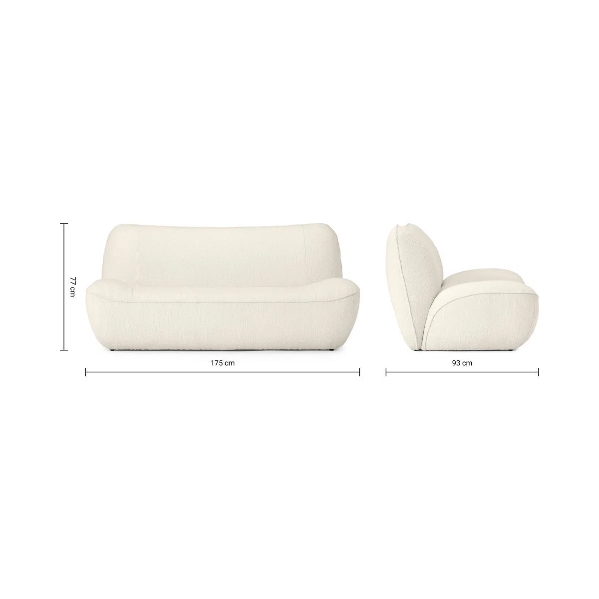 Sete 2 Seater Sofa, Whitewash Boucle – image 9
